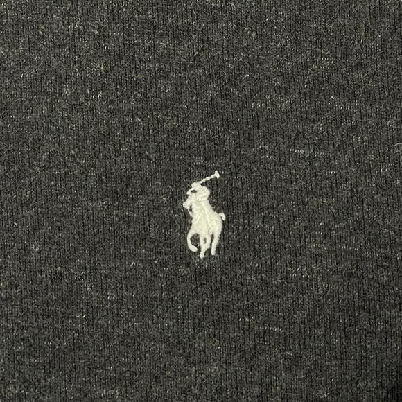 Polo Ralph Lauren Mens XL Quarter Zip Sweater Mock Neck Pullover Gray White - Picture 6 of 6